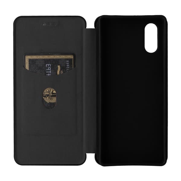SKALO Sony Xperia 5 V Carbon Fiber Pungetui - Sort