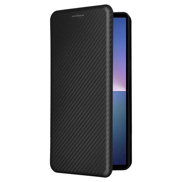 SKALO Sony Xperia 5 V Carbon Fiber Pungetui - Sort