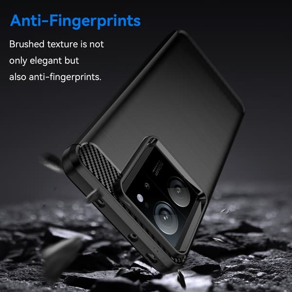 SKALO Xiaomi 13T/13T Pro Armor Carbon Iskunkestävä TPU suojakuori