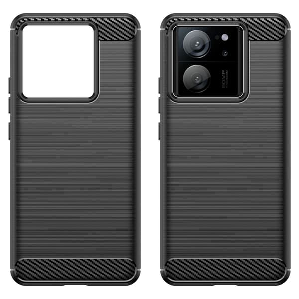 SKALO Xiaomi 13T/13T Pro Armor Carbon Iskunkestävä TPU suojakuori