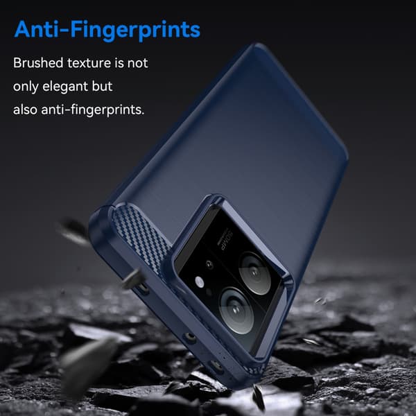 SKALO Xiaomi 13T/13T Pro Armor Carbon Stöttåligt TPU-skal