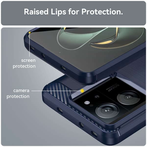 SKALO Xiaomi 13T/13T Pro Armor Carbon Stöttåligt TPU-skal