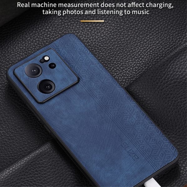 SKALO Xiaomi 13T/13T Pro AZNS PU-Läder Skal - Grön