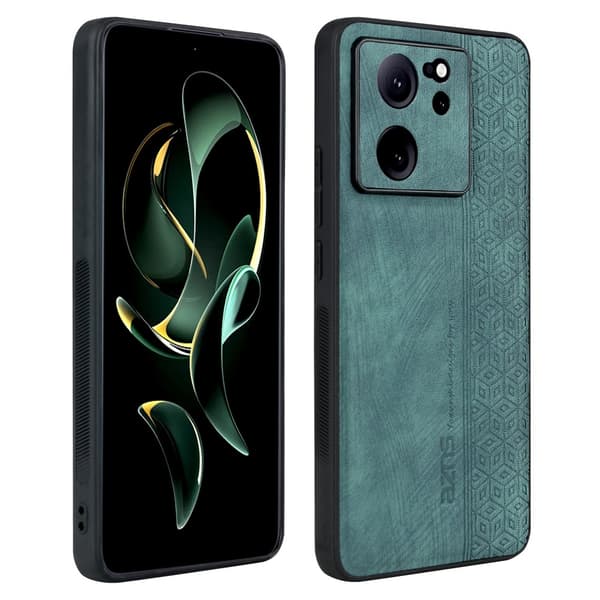 SKALO Xiaomi 13T/13T Pro AZNS PU-Läder Skal - Grön