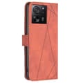 Pikkukuva 6 / 6: Xiaomi 13T/13T Pro BINFEN COLOR Kohokuvioitu Lompakkokotelo - Ruskea