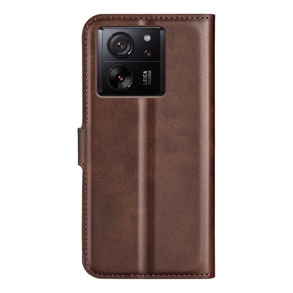 SKALO Xiaomi 13T/13T Pro Premium Wallet Lompakkokotelo - Ruskea