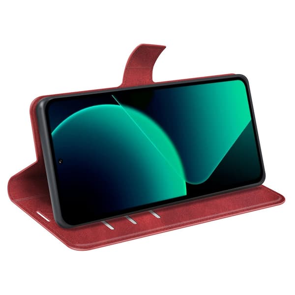 SKALO Xiaomi 13T/13T Pro Premium Wallet Lompakkokotelo - Punainen