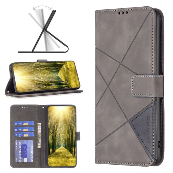 Xiaomi 13T/13T Pro BINFEN COLOR Embossed Plånboksfodral - Grå