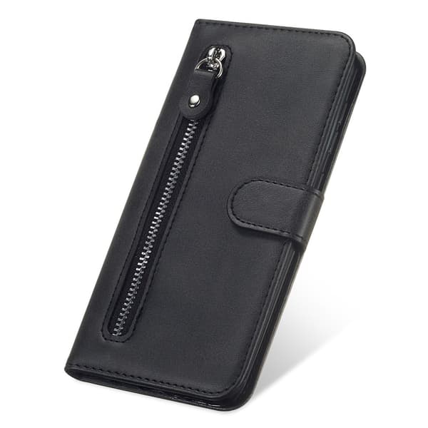 SKALO Xiaomi 13T/13T Pro Klassiskt Plånboksfodral med dragkedjefack - Svart