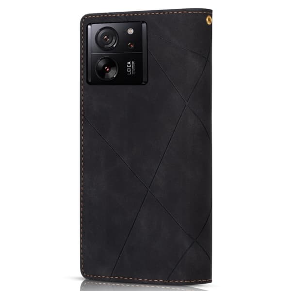 Xiaomi 13T/13T Pro BINFEN COLOR Embossed Plånboksfodral - Svart