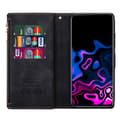 Miniatyrbild 2 av 9: Xiaomi 13T/13T Pro BINFEN COLOR Embossed Plånboksfodral - Svart