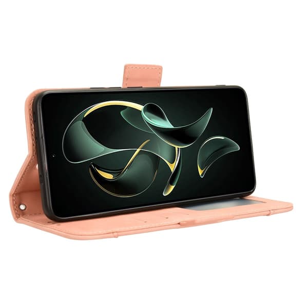 SKALO Xiaomi 13T/13T Pro 6-lokeroa Lompakkokotelo - Pinkki