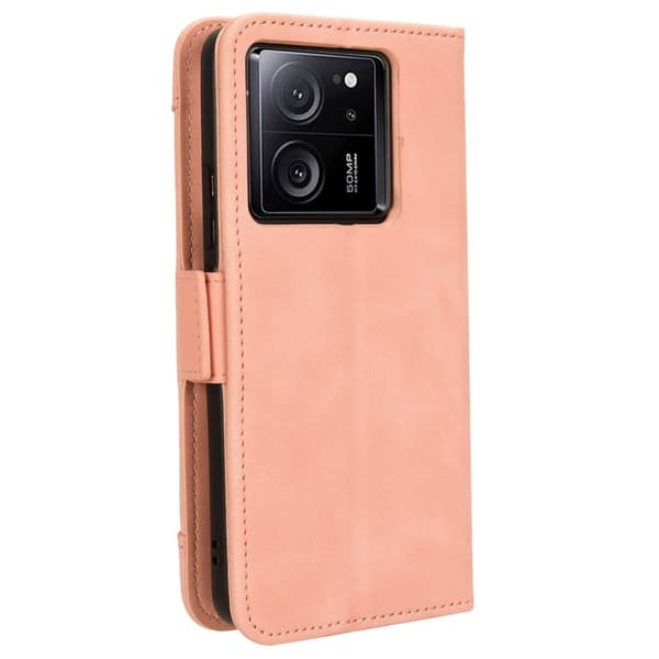 SKALO Xiaomi 13T/13T Pro 6-lokeroa Lompakkokotelo - Pinkki