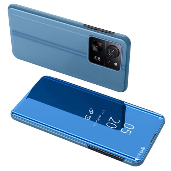 SKALO Xiaomi 13T/13T Pro Clear View Lompakkokotelo - Sininen