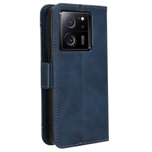 SKALO Xiaomi 13T/13T Pro 6-FACK Plånboksfodral - Blå