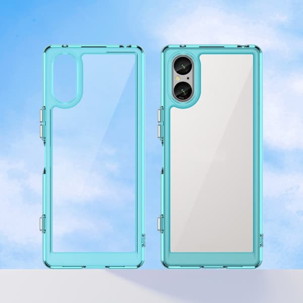 SKALO Sony Xperia 5 V Väri Puskurin Suojakuori - Turkoosi