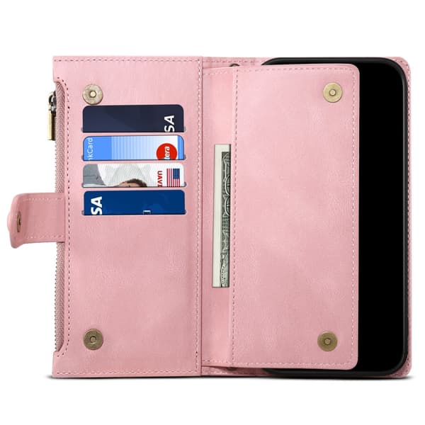 SKALO Motorola Moto G84 5G ESEBLE Big Wallet Pungetui - Rosa guld