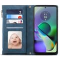 Pikkukuva 2 / 8: SKALO Motorola Moto G84 5G ESEBLE Big Wallet Lompakkokotelo - Sininen