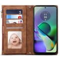 Pikkukuva 2 / 11: SKALO Motorola Moto G84 5G ESEBLE Big Wallet Lompakkokotelo - Ruskea