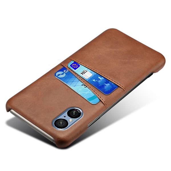 SKALO Sony Xperia 5 V PU-Läder Korthållare Skal - Brun