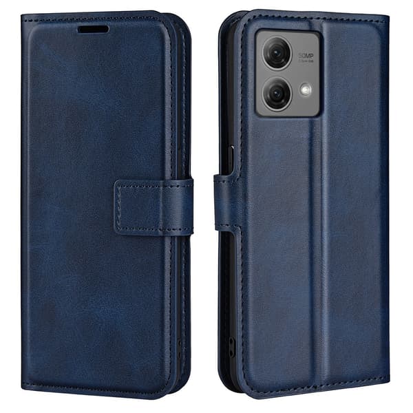 SKALO Motorola Moto G84 5G Premium Plånboksfodral - Blå