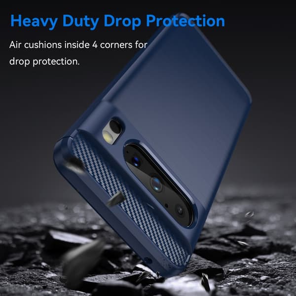 SKALO Google Pixel 8 Pro Armor Carbon Stødsikker TPU-cover