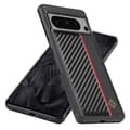 Pikkukuva 7 / 8: SKALO Google Pixel 8 Pro LC.IMEEKE Carbon Fiber PU-nahkakuori - Musta
