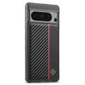 Pikkukuva 1 / 8: SKALO Google Pixel 8 Pro LC.IMEEKE Carbon Fiber PU-nahkakuori - Musta