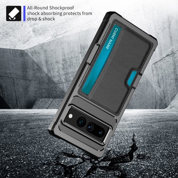 SKALO Google Pixel 8 Pro Armor Cover kortholder - Sort