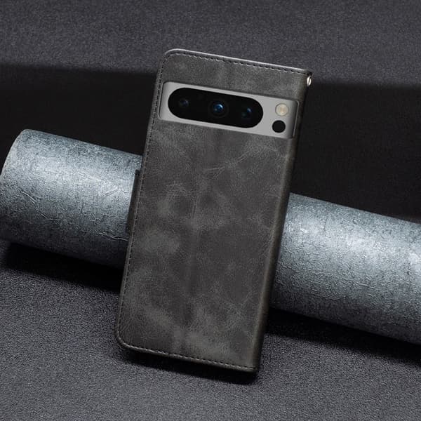 SKALO Google Pixel 8 Pro Lompakkokotelo PU-nahkaa - Musta