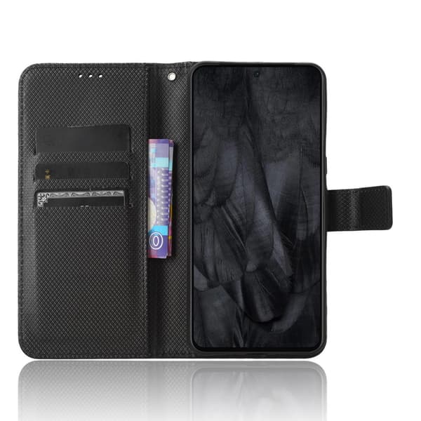 SKALO Google Pixel 8 Pro Premium Mini Romb Plånboksfodral - Svart