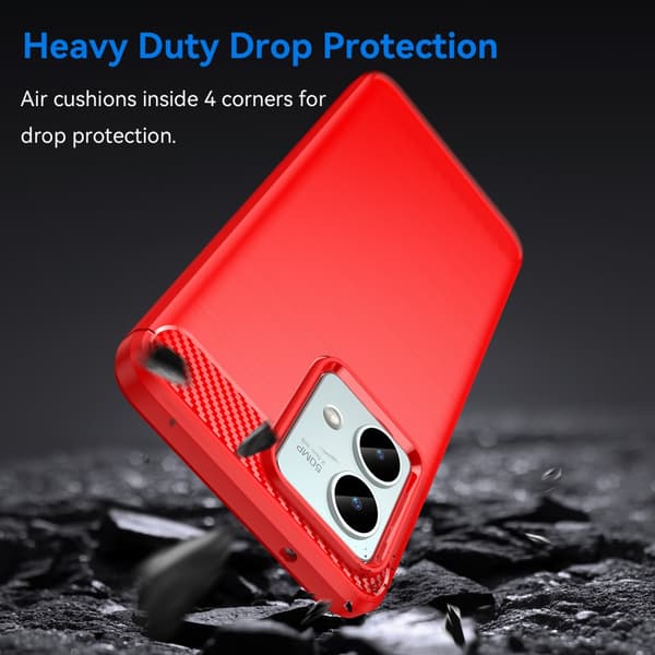 SKALO Motorola Moto G84 5G Armor Carbon Stöttåligt TPU-skal