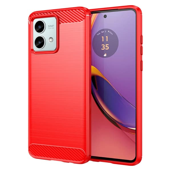 SKALO Motorola Moto G84 5G Armor Carbon Stöttåligt TPU-skal