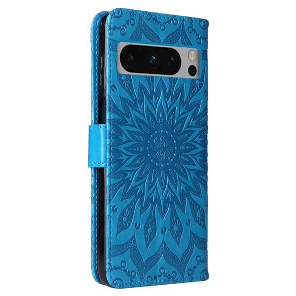 SKALO Google Pixel 8 Pro Mandala lompakkokotelo - Sininen