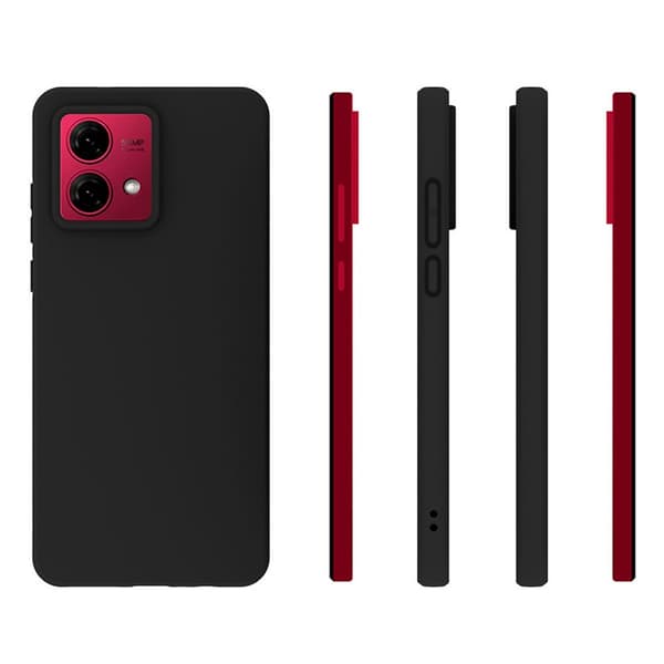 SKALO Motorola Moto G84 5G Mattsvart Ultratunn TPU-Skal