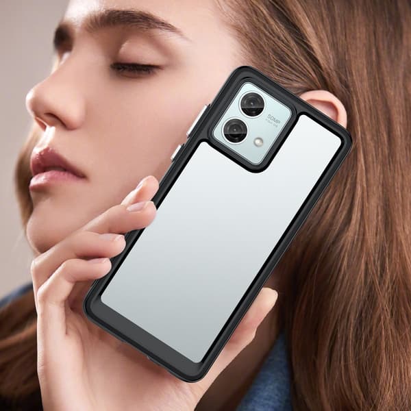 SKALO Motorola Moto G84 5G Farve Bumper Cover - Sort