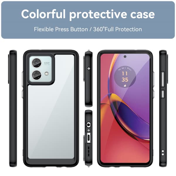 SKALO Motorola Moto G84 5G Farve Bumper Cover - Sort