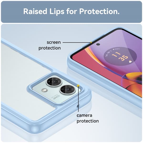 SKALO Motorola Moto G84 5G Väri Puskurin Suojakuori - Sininen