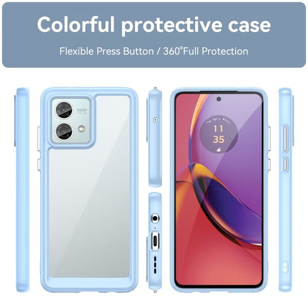SKALO Motorola Moto G84 5G Väri Puskurin Suojakuori - Sininen