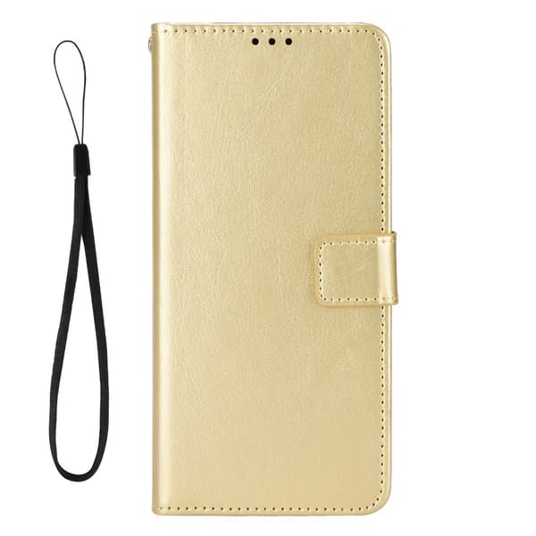SKALO Motorola Moto G84 5G Flip Cover m. pung i PU-læder - Guld