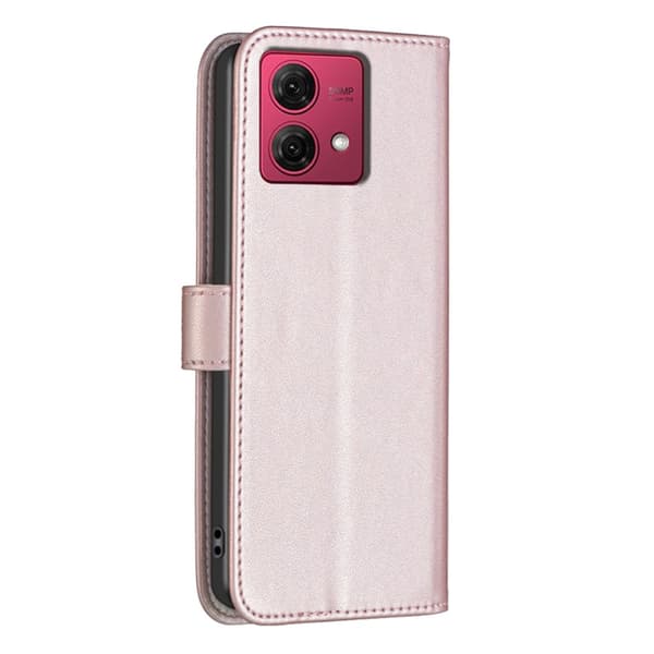 Motorola Moto G84 5G BINFEN COLOR Præget Flip Cover - Rosa guld