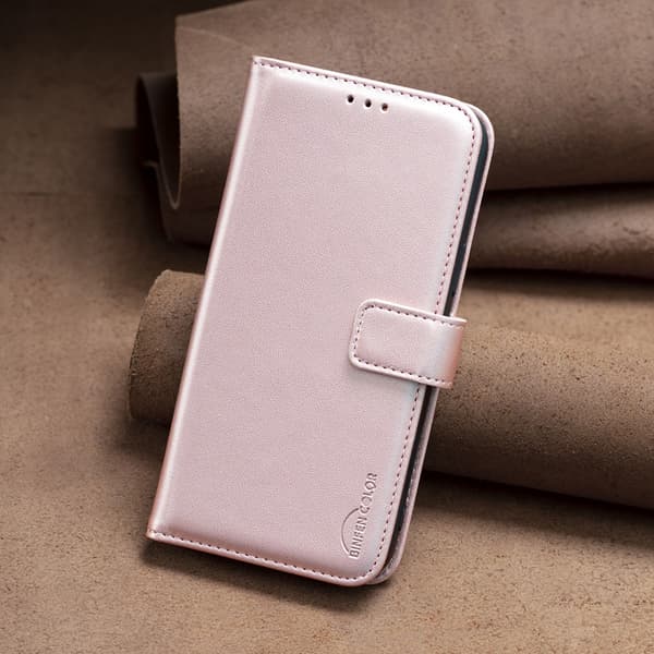 Motorola Moto G84 5G BINFEN COLOR Præget Flip Cover - Rosa guld