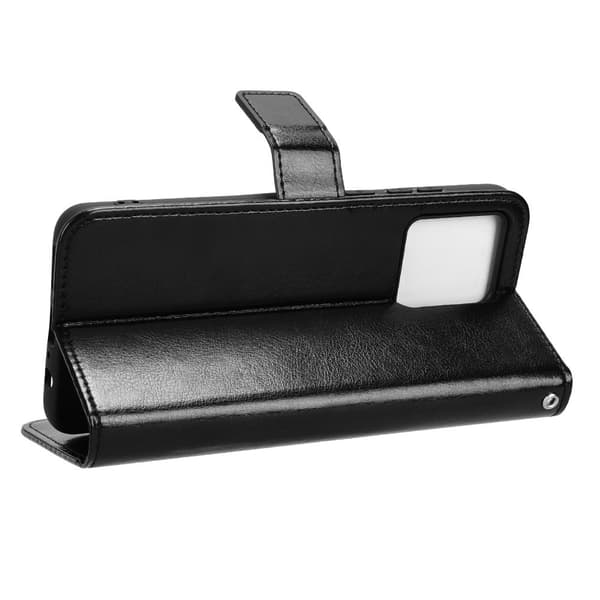 SKALO Motorola Moto G84 5G Flip Cover m. pung i PU-læder - Sort