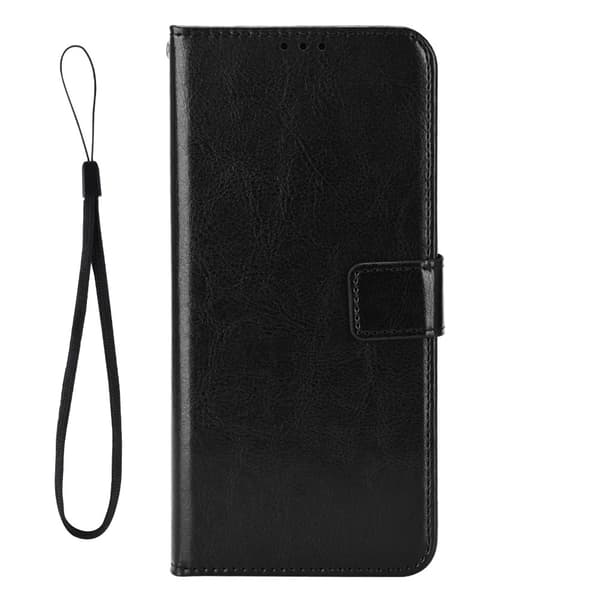 SKALO Motorola Moto G84 5G Flip Cover m. pung i PU-læder - Sort