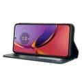 Pikkukuva 3 / 6: SKALO Motorola Moto G84 5G Kohokuvioitu Premium lompakkokotelo - Sininen