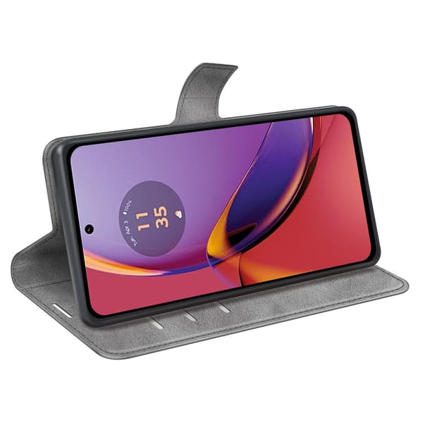 SKALO Motorola Moto G84 5G Premium Wallet Flip Cover - Grå