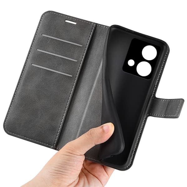 SKALO Motorola Moto G84 5G Premium Wallet Flip Cover - Grå