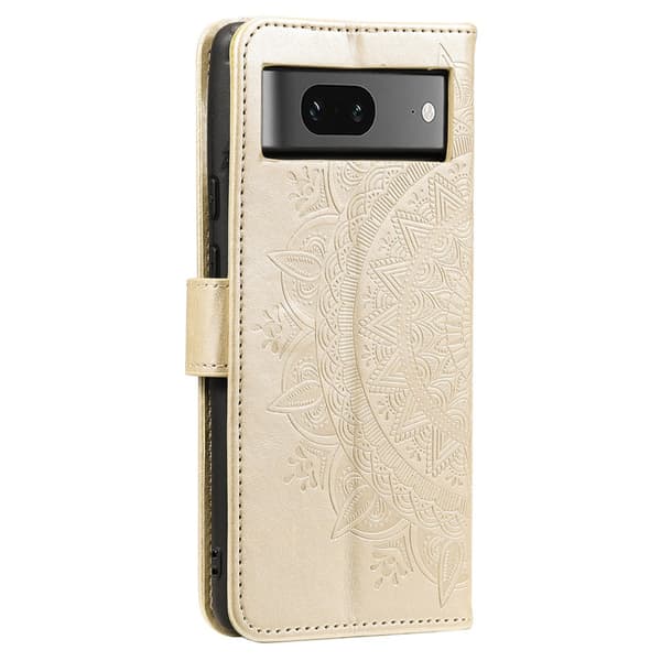 SKALO Google Pixel 8 Mandala lompakkokotelo - Kulta