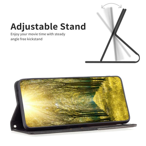 Google Pixel 8 BINFEN COLOR Kohokuvioitu Lompakkokotelo - Musta