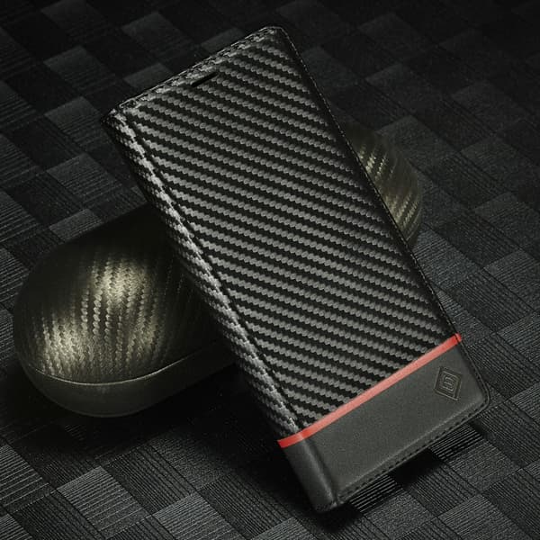 SKALO Google Pixel 8 LC.IMEEKE Carbon Fiber Lompakkokotelo PU-nahkaa - Musta